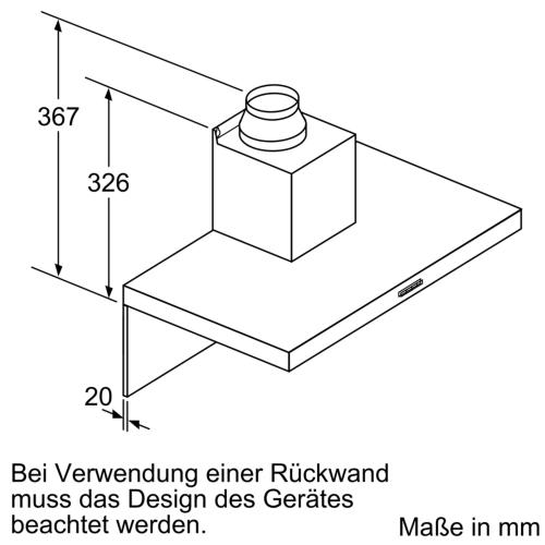 Bosch DWB 66 BC 50 Dunsthaube 590 m³/h